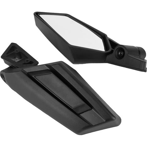 Verstärkte, vibrationsdämpfende Seitenspiegel für Can-Am Maverick, 2-teiliges, robustes UTV-Spiegelset, Heckmontage, modifiziertes Design, schwarze Ausführung, einstellbarer Winkel. (1/5)