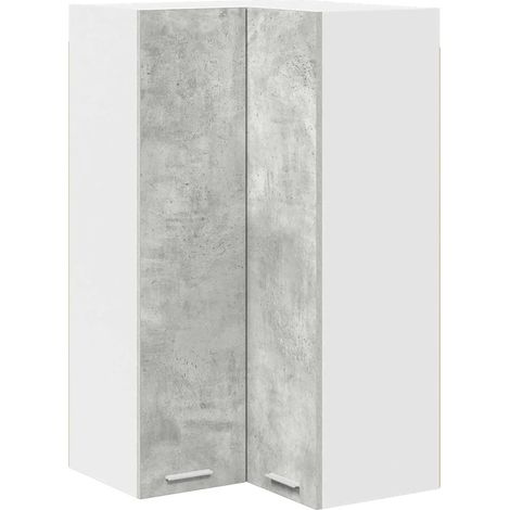 Armadio pensile moderno da interno 57 x 57 x 100 cm grande spazio di archiviazione design contemporaneo in legno grigio 020053412