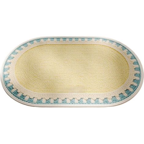 Soft linen bath mat 40 x 60 cm quick-drying non-slip (B) (1/5)