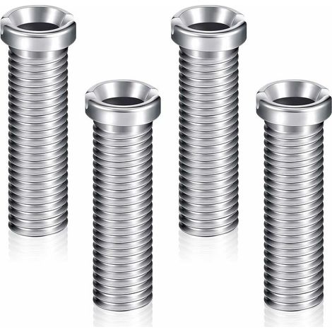 Kaelt - XVX – Lot de 4 vis de panier d'évier 45 mm – Acier inoxydable – Vis à tête creuse pour éviers céramique – Fixation sécurisée bouchon filtre (1/5)