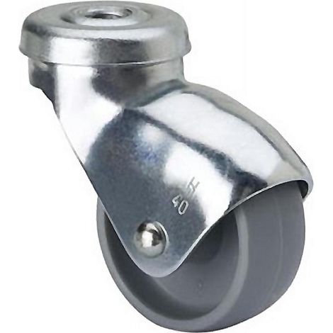 RUEDAS ALEX rueda giratora agujero m8 21hsr40-bp plastico gris eje liso