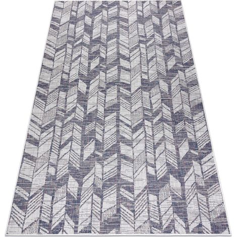 Carpet SISAL SION Chevron, Herringbone 22180 Flat woven ecru / blue / pink purple 80x150 cm