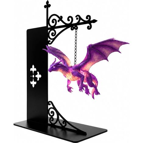 Une lampe de bibliothèque suspendue en forme de dragon, utilisée dans la décoration des bibliothèques, crée un effet de flottement (1/5)