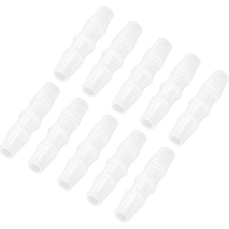 Ensemble de 10 raccords de tuyau PP, connecteurs droits de diamètre égal, 4,8-4,8 mm. (1/5)