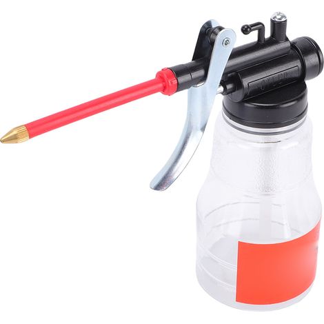 Bidon d'huile sous pression 250ml avec pompe manuelle en plastique PET, flexible long bec verseur pour lubrification (1/5)