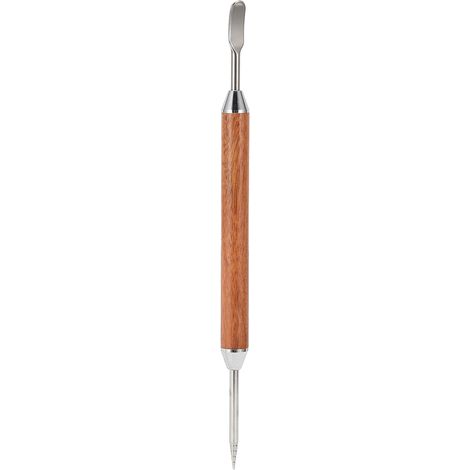 Latte-Stift aus Edelstahl mit Holzgriff, DIY-Werkzeug zum Zeichnen und Dekorieren Ihres Latte Macchiato. (1/5)