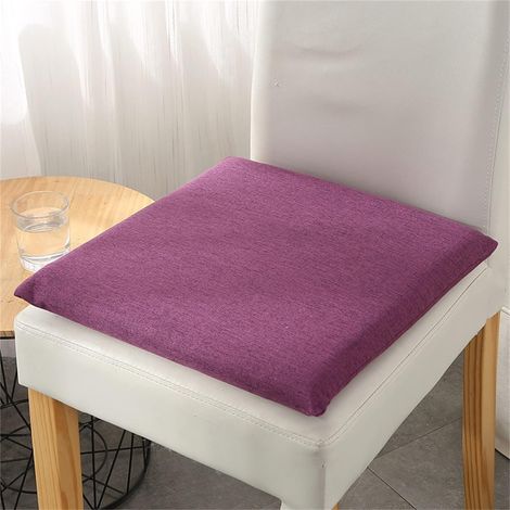Lot de 2 Coussins 40x40 cm – Coussin de Chaise d'extérieur et d'intérieur 40x40 cm, Coussin Souple pour Les chaises de Jardin, tampon de coton de 4 cm - Violet (1/5)