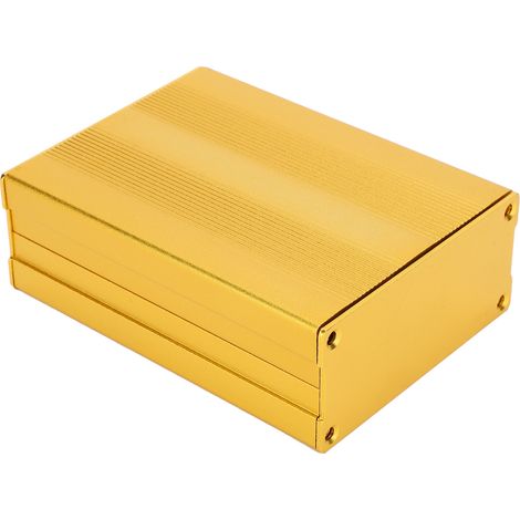 Boîtier de projet à compartiments séparés, boîtier doré en alliage d'aluminium étanche pour circuit imprimé de décodeur GPS (1/5)