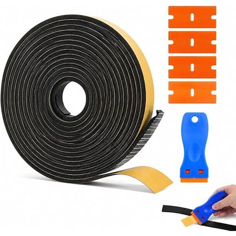 Sigillante adesivo in schiuma elastico per piano cottura e isolante per finestre, striscia autoadesiva impermeabile per piano cottura a induzione, antirumore, antifreddo, multiuso per cucina e casa (1/3)