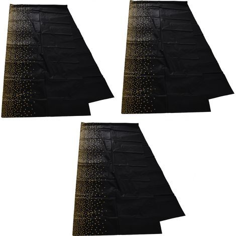3-teiliges, wasserdichtes Einwegtischdecken-Set – Praktisch und elegant – Ideal für den Außenbereich – Schwarz (1/5)