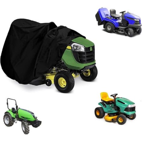 Housse de tracteur de jardin, Housse tondeuse autoportée, Bâche en tissu Oxford 210D coupe-vent, Anti-pluie, Anti-poussière et anti-UV (L183 x W137 x H117CM) (1/5)