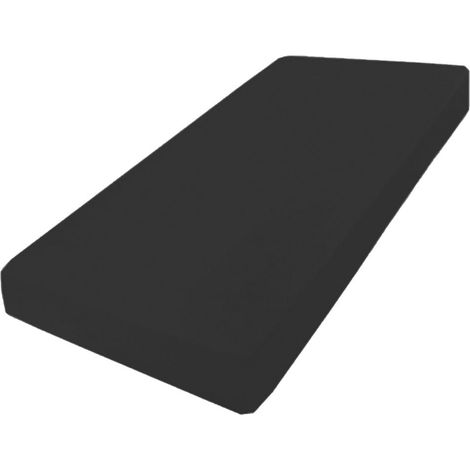 Lenzuolo in jersey PREMIUM con gomma 110x190, 120x200x20, nero48, MATEX (1/5)