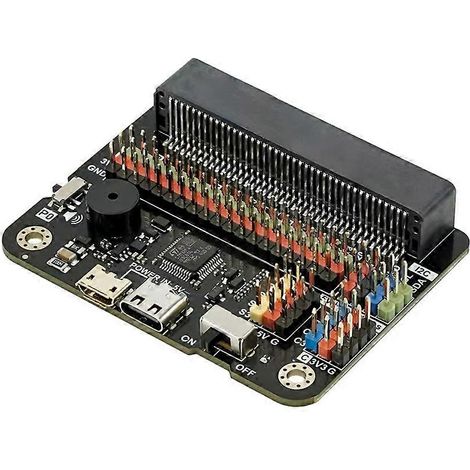 Placa de expansión de E/S K10, extensor de E/S para robot, 19 puertos de E/S, 4 sensores, 4 servos, interfaz para Micro:Bit, IA, programación y aprendizaje. (1/5)