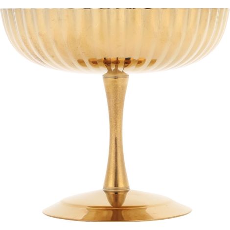Verre Dessert avec Pied - 304 Inox Doré - Design Vintage pour Pudding, Yogourt, Fruit (1/5)