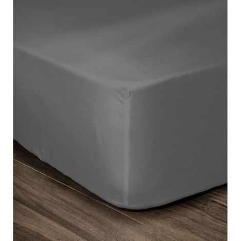 LOVELY HOME Copridivano 100% cotone 140x190x30 cm grigio scuro (1/2)