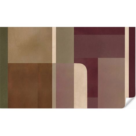 Carta da Parati Pianure - Astratto - Bordeaux - Linee 500x300 cm (1/5)