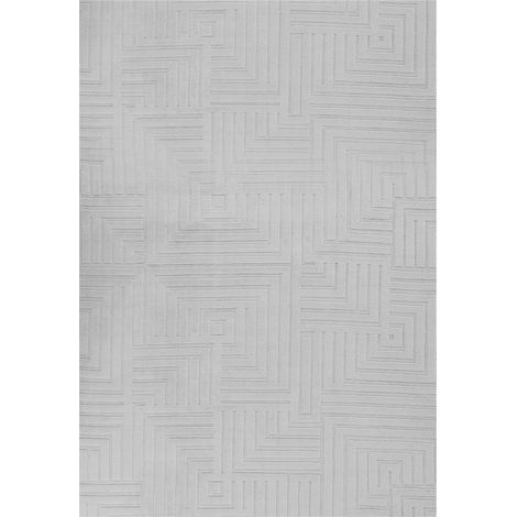 Tappeto da salotto rettangolare in jacquard, 160 x 230 cm, a pelo corto grigio Tamirel (1/5)