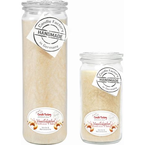 Candle Factory Kerzen-Set Vanillekipferl Big + Mini Jumbo Duftkerze Dekokerze