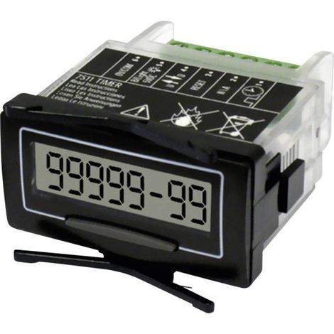 Trumeter 7511HV contatore ore di esercizio, autoalimentato dimensione incasso 45 x 20 mm
