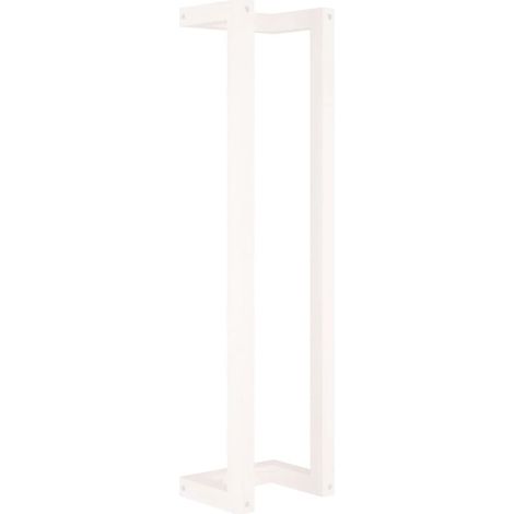 Toallero blanco 23x18x90 cm madera maciza de pino 020005498
