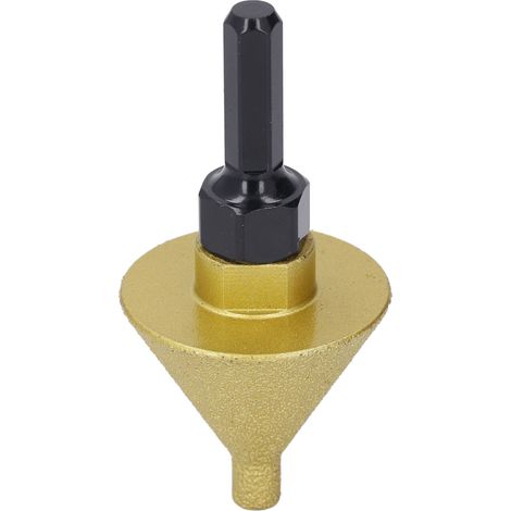 Fraise à chanfreiner diamantée de 50 mm de diamètre, grain 50, pour meuleuse d'angle, avec adaptateur M14 pour marbre, quartz, pierre et carrelage. (1/5)