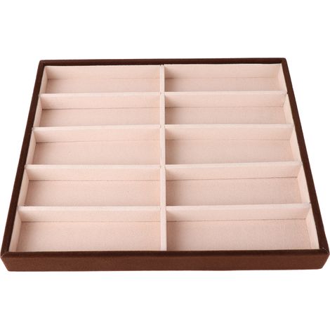 Boîte à lunettes de soleil à 10 compartiments, organisateur de lunettes moderne, présentoir et étui de rangement pour lunettes (1/5)