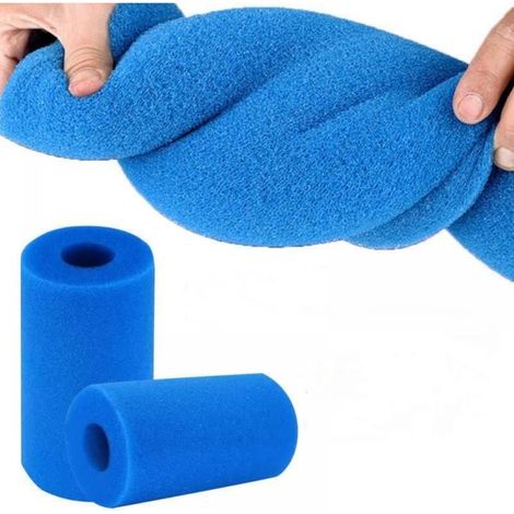 Colonne de filtre à éponge réutilisable et lavable pour piscine, 20 x 10 x 4 cm, éponge filtrante cylindrique concentrique, 2 pièces (1/3)