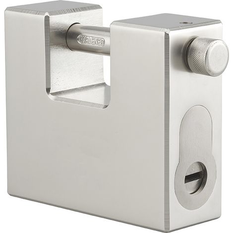 THIRARD - Cadenas Land Blindé, extérieur, anse acier cémenté, pour cylindre profilé, 95mm, 3 clés - THIRARD