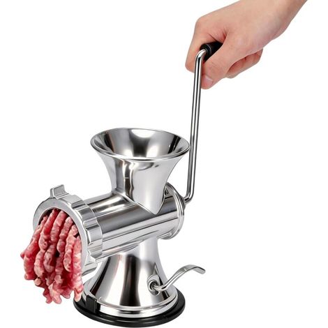 Manual Aluminum Alloy Meat Grinder, Sausage Grinder, Home Kitchen Accessory, Hand Crank Meat Grinder, Stainless Steel Processor, Meat Grinder (1/5)