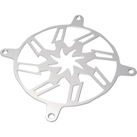 Aluminium-Lüfterabdeckung, kleine Aluminium-Computermotor-Lüfterabdeckung, Wärmeableitungsschutz, Ersatzteil, silber (silber) (1/5)