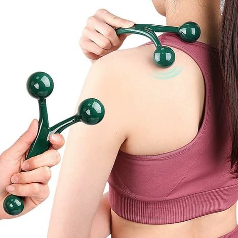 Rouleau de massage vert pour soulager les douleurs au cou, aux épaules et aux pieds (1/5)