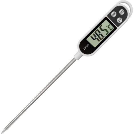 Cooking Thermometer, Digital Food and Meat Thermometer, Instant Read, Long Probe, Auto Shut Off, LCD Display, Kitchen Thermometers for BBQ, Meat, Sugar, Milk (1/4)