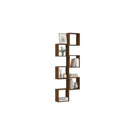 Étagères murales sous forme cube 6 pcs chêne marron 30x15x30 (1/5)