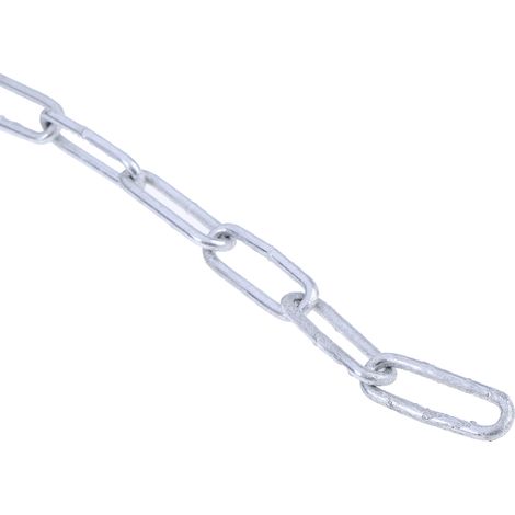 Chaîne de liaison, Acier Galvanisé, dia. 2.5mm, longueur 24mm, 30 kg de charge ( Prix pour Boîte de 10 Mètres )