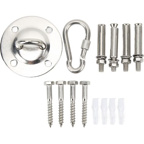 Kit d'Accroche pour Hamac en Acier Inoxydable 304, Support Plafond Solide pour Balançoire et Sacs de Sable (1/5)