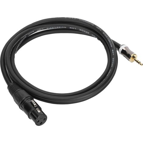 Câble microphone JORINDO XLR femelle vers jack 3,5 mm mâle (1/8 po) – Cordon d'interconnexion symétrique pour signal – JD6027 – 1,5 m / 4,9 pi (1/5)