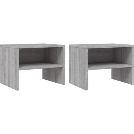 Nachttische 2 Stk. Grau Sonoma 40x30x30 cm Holzwerkstoff vidaXL