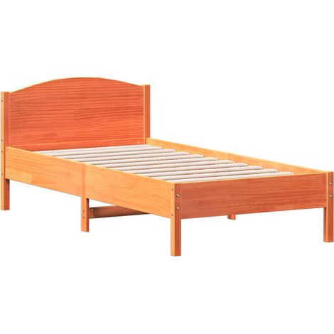 Estructura de cama sin colchón madera maciza marrón 90x190 cm vidaXL