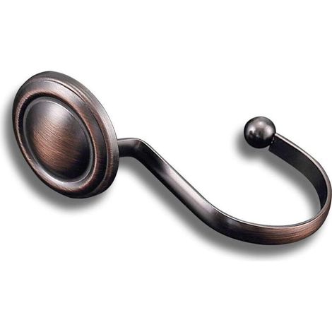 ALLIANDISAnneaux de crochets de rideau de douche en bronze, crochets de rideau de douche décoratifs huilés, crochets de douche vintage antirouille pour salle de bain, lot de 12 (bronze huilé) (1/3)