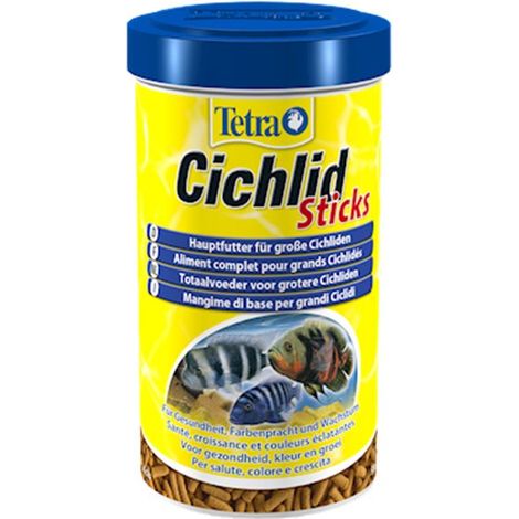 TetraCichlid sticks mangime di base per salute colore e crescita di grandi Ciclidi 500 ml