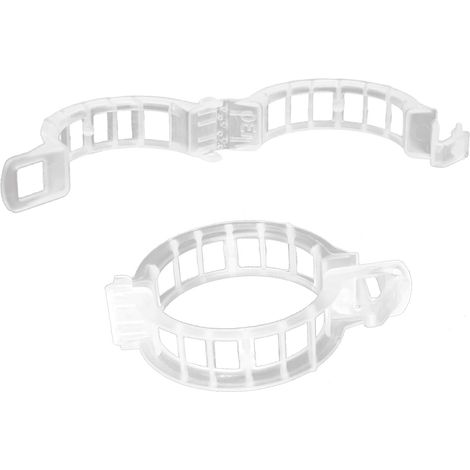 Clips pour tomates de ø25 mm Superclip Transparent Anneau en Plastique pour connecter Les légumes grimpantes Fleurs Sac 100 pièces (1/5)