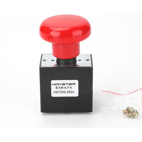 Interrupteur de coupure d'alimentation CC 250 A pour l'alimentation de secours des chariots élévateurs, excavatrices, chargeuses, machines industrielles, etc. (250 A) (1/4)