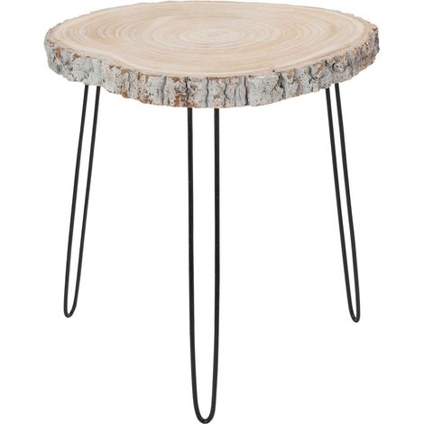Table d'appoint Fairbury en Bois - Greige, noir (1/2)
