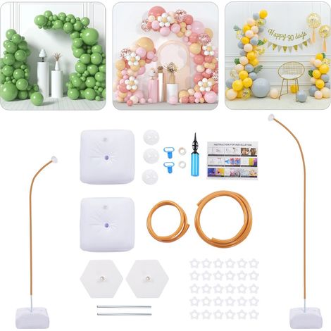 Arceau de 1,5m & 2,5m Arceau pour ballons Kit d'arceau pour ballons Demi-arceau Support pour ballons avec socle Kit d'arceau pour ballons avec tubes (1/5)