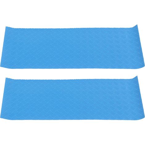 2 Pièces Tapis d'Escalier Piscine en Caoutchouc Protecteur 60x24x0.1cm Kit (1/5)