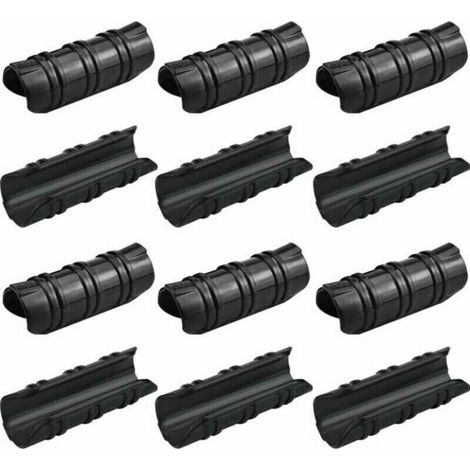 100 clips de serre, 25 mm, résistants à la chaleur, durables et faciles à utiliser, pour la fixation de bâches, bannières, tuyaux et films de protection pour jardin – Noir (1/4)