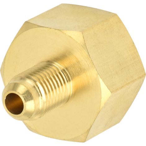 Adaptateur frigorifique W21 vers 1/4 SAE pour climatisation, connecteur convertisseur R32 R134A, raccord mâle-femelle, acier, usage auto et domestique. (1/5)
