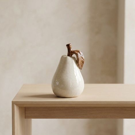 Ceramic Glazed Pear Decorative Ornament (1/2)