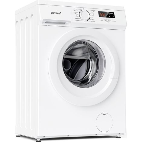 Lave-linge hublot COMFEE - 8 kg - Vapeur - 1400 trs/min - Smart Moteur Inverter - Classe A - Blanc (1/5)