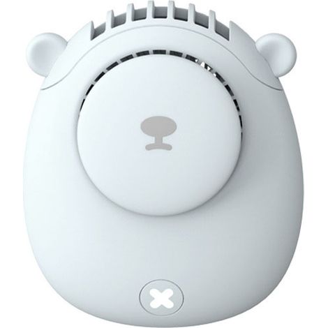 Ventilateur de cou suspendu sans fil rechargeable USB, sans pale, portable mains libres, mini ventilateur de refroidissement blanc (1/5)